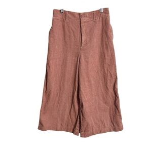Uniqlo Women's Cropped Wide-Leg Corduroy Pants - Dusty Rose